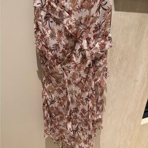 Like New Veronica Beard Asymmetrical Floral Silk Skirt